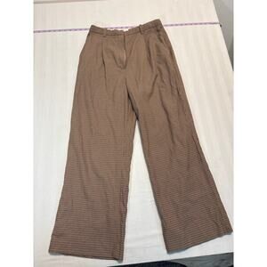 Wilfred by Aritzia tailored trousers in a brown micro houndstooth